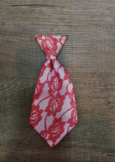 Cravată alb - roșie