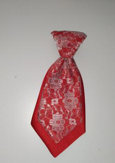 Cravată roșu - alb