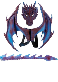 Masca Dragon albastru + aripi